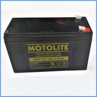 ◰ ❂ ☪ Motolite UPS Battery 12V 7Ah 20hr OM7-12 12 Volts 7 Ampere Rechargeable Back up Battery 12v 7