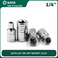 SATA 1/4'' DR. 6PT SOCKET, S.A.E SUPER JUNIOR INCHES SIZE SOCKET BOX 5/32" 3/16" 7/32" 1/4" 9/32" 5/