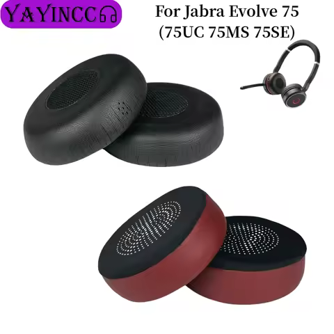 Replacement Protein Leather /Ice gel Ear Pads Cushion Earpads For Jabra Evolve 75(75UC 75MS 75SE) He