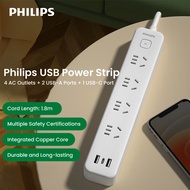 Philips USB Power Strip 4AC+2USB-A+1USB-C