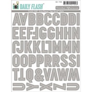 October Afternoon Daily Flash Chipboard 6X8 - ABC/GREY