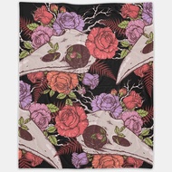 Skull Butterfly Blanket Gift for Girl Boy Plush Ultra Soft Throw Lightweight Quilt Fuzzy Flannel Bla