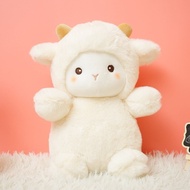 SKISOPGO 25cm Sheep Stuffed Toy Super Cute Cartoon Alpaca Plushie Doll Filled Soft Pillow Doll Gift 