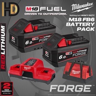 Milwaukee M18 6.0AH Forge Redlithium Battery / Milwaukee M18 FB6 6.0AH High Output Battery / 2 Year 
