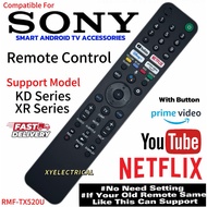 SONY Smart Android TV Remote Control RMF-TX520U For KD Series | XR Series XR-50X90J XR-50X94J KD-43X