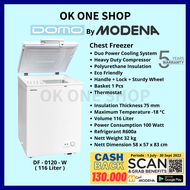 DOMO DF-0120 W Chest Freezer 120 Liter by Modena