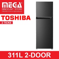 TOSHIBA GR-RT416WE-PMX 311L 2-DOOR FRIDGE (2 TICKS)