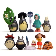 10pcs / set Mainan Miniatur Anime Totoro Untuk Dekorasi Rumah Boneka