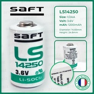 +Saft LS14250 3.6v size 1+2AA Lithium Battery - non Rechargeable Batteries Saft 14250 1+2 AA Half AA