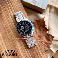[Original] Balmer 8163G SS-5 Chronograph Sapphire Men's Watch with Black Blue Dial Silver Stainless Steel