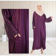Jubah Abaya Dress MARSELLA : Baju Abaya Muslimah Jubah Hitam Putih Murah Muslim Fashion Dress Bridesmaid Kenduri Kahwin