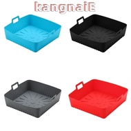 KANGNAI Baking Tray, 9" Large Size Reusable Air Fryer Liners,  with Handle Heat-Resistant Silicone A