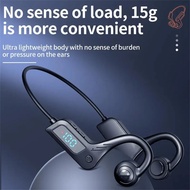 YOVONINE Bone Conduction Earphones Wireless IPX8 Waterproof MP3 Player Hifi Ear-hook Headphone with Mic Headset for Smartphone