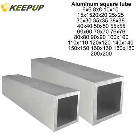 Aluminium square pipe profile 10x10 20x20 30x30 40x40 50x50 60x60 100x100 120x120 200x200 thickness 