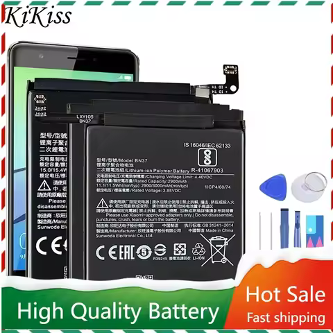 Battery BM47 BN34 BN44 BN37 BN35 BP40 BP41 BN42 BM4A For Xiaomi Redmi 3 3S 3X 4 4X 5 5A 6 6A 7 7A 8 
