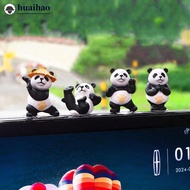 HUAIHAO 4Pcs Kungfu Pandas Car Interior Center Console Navigator Screen Decoration Animal Navigation