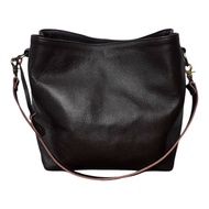 Bernie Leather Bonnie Darkest Brown Leather Bag