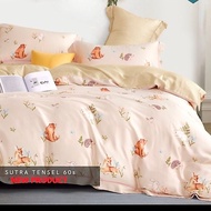 ORGANIC SILK BEDSHEET 60S CHILDREN'S MOTIF 100X200 120X200 160X200 180X200