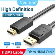 Vention Cáp Cổng Hiển Thị Sang HDMI Cáp DP Sang Hdmi HD 1080P 60Hz Cáp Cổng Hiển Thị Hdmi 3M 2M 1.5M