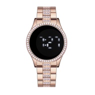 jam tangan perempuan Women Watch Touch Screen LED Digital Wristwatches Fashion Rhinestone Stainless 