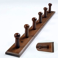 Wall-Mounted Clothes Hook, No-Drill Wooden Clothes Rack, Solid Wood Bedroom Clothes Hook, Entryway H