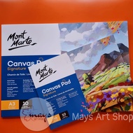 Canvas Pad Montmarte A4 A3 10 Sheets - Mont Marte Canvas Book Painting Canvas Book