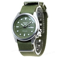 Seiko 5 Sports Automatic JDM SBSA055 Green Nylon Watch WR100m Analog