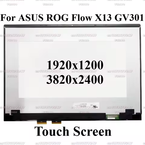 13.3 Inch Touch Screen Assembly For ASUS ROG Flow X13 GV301 GV301QE GV301QH GV301Q Display Matrix Pa