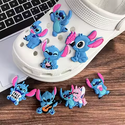 Hot 8PCS/Set Cartoon Croc Charms 8PCS Cartoon PVC Detachable Shoe Decor for Kids Girls Clogs Sandals