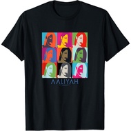 KATUN Adult T-Shirt Ripple Junction x Aaliyah Abstract Color Grid R&B Music Fan T-Shirt Fashion Clot