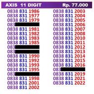 Nomor Cantik Axis seri tahun triple 11 12 digit