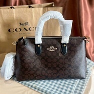 Georgia Satchel In Signature Canvas CW422 Women's Shoulder Bag