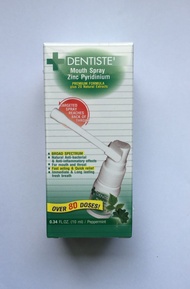 Dentiste Mouth Spray zinc pyridinium รุ่นแถมก้านคะ สเปรย์พ่นคอผสมซิงค์ 10 มล