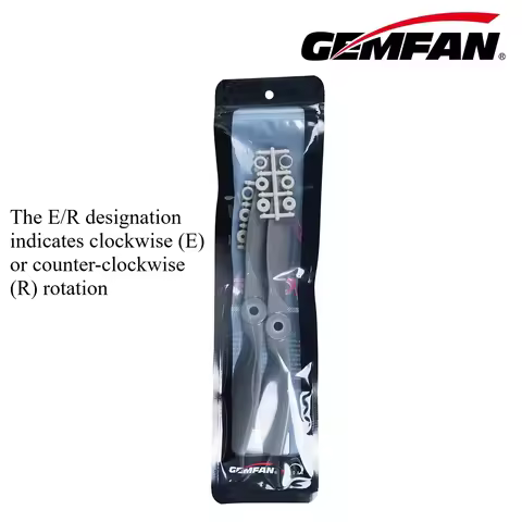 Gemfan Vortex High Thrust Propeller for RC Airplane Jet. 2-Blade Glass Fiber Nylon, 2CW or 2CCW Opti