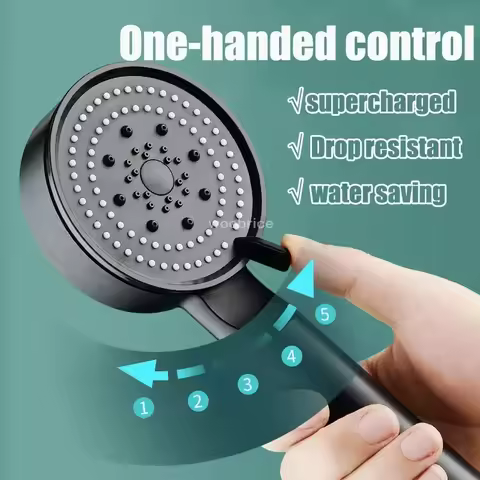 Turbo Bathroom Shower Head Strong Current Shower Heads High Pressure Powerful Rain Shower Head 5 Mod