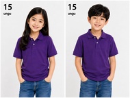 Kaos kerah Anak FO polos WARNA UNGU TUA / kaos polo anak / poloshirt anak / Kaos polo katun Premium