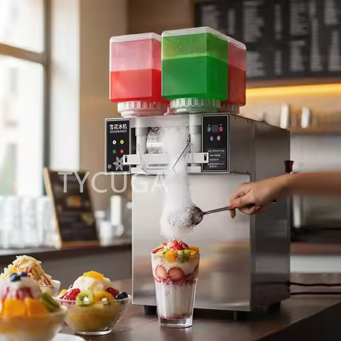 Commercial Snow Ice Maker Machine Water Cool Soft Flake Ice Maker 1100W 180KG/24H For Milk Ice Desse