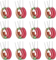 FOCMKEAS 12 Pcs Vertical Toroid Magnetic 10uh 3A Inductance Coil toroid core Inductor Kit Toroid Ind