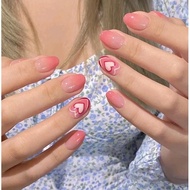 Cute Short Fake Nails Set with Glue False Nails Press on Nails