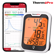 ThermoPro TP358 เครื่องวัดอุณหภูมิและความชื้นภายในบ้านแบบดิจิตอล Bluetooth Indoor Thermometer Hygrom