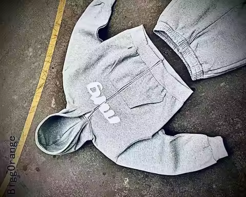 American Y2K Harajuku personality retro high street trend hoodie Y2K hip-hop sportswear suit Gothic 