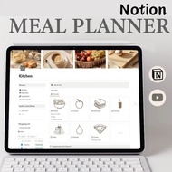 Meal Planner Notion Template - Notion Digital Planner, Meal Plan Template, Grocery List, Digital Rec