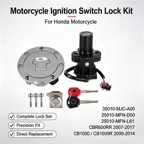 Motorcycle Fuel Gas Ignition Switch Lock Kit For Honda CBR600RR CB1000 CB1000R 35010-MJC-A00 35010-M