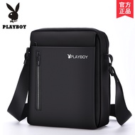 Playboy เฉียง Oxford ถุงผ้าผู้ชาย Straddle ประเภทกระเป๋าสะพายข้าง Leisure Multi-Function โลโก้ยอดนิย