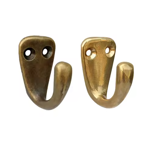 1PC Brass Hooks Coat Hat Wall Hanging Bath Stands Clothes Hangers Scarf Towel Keys Antique Bronze/Go