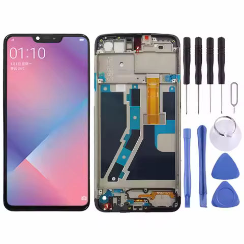 Touch LCD for Oppo A3S Cph1803, 6.2", with frame, realme 2/realme c1, ， for Oppo A5 LCD