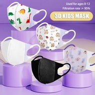 50pcs 3D / KF94 / KN95 Kids Cartoon Disposable Face Mask Baby Mask 儿童小孩囗罩 Boy/Girl 3D Three-dimensional Printing Mask