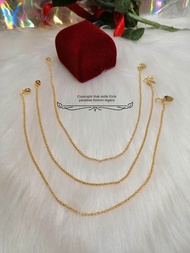 GELANG KAKI EMAS BANGKOK GOLD PLATED ANKLET WITH 916 COP RANTAI KAKI WANITA DENGAN COP 916 RANTAI KA