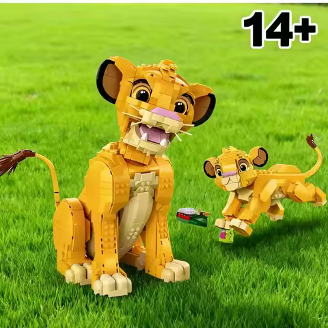 MNISO NEW 2025 Animal Cub King Simba 43247 43243 Model Puzzle Building DIY Children's Assembly Toys 
