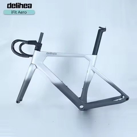 delihea 2024 New Road Carbon Bike Frame T1000 Carbon Bicycle Frameset Bike Racing Disc Brake Cycling